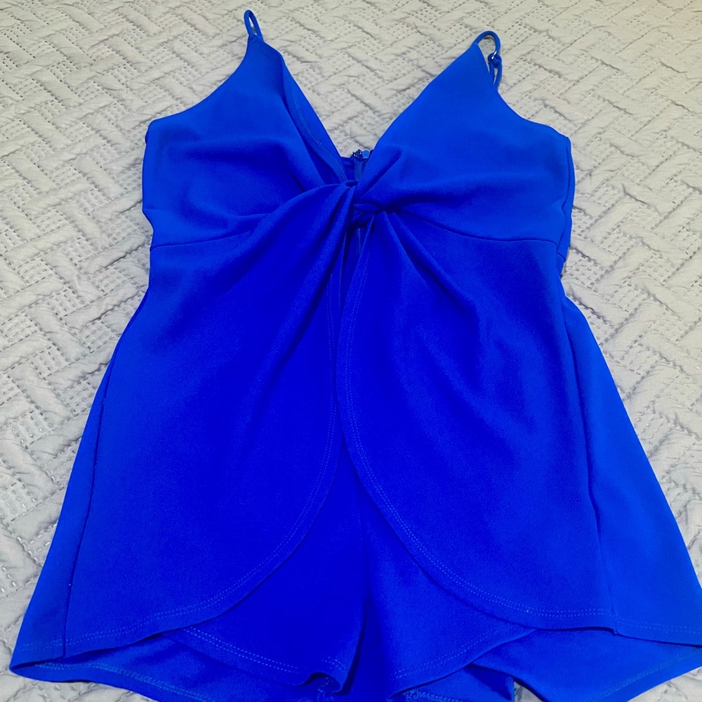 Fashion Nova Blue Romper